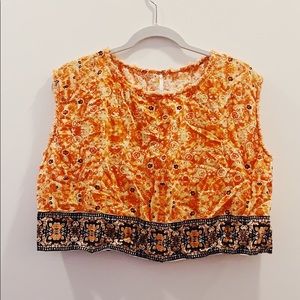 Free People flowy boho crop tank